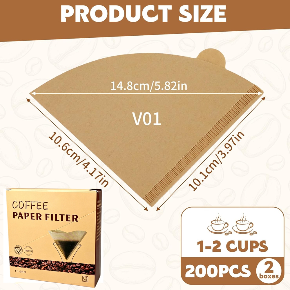 Coffee Filters 200 Count Cone  - đánh giá và giá Coffee Equipment For Home