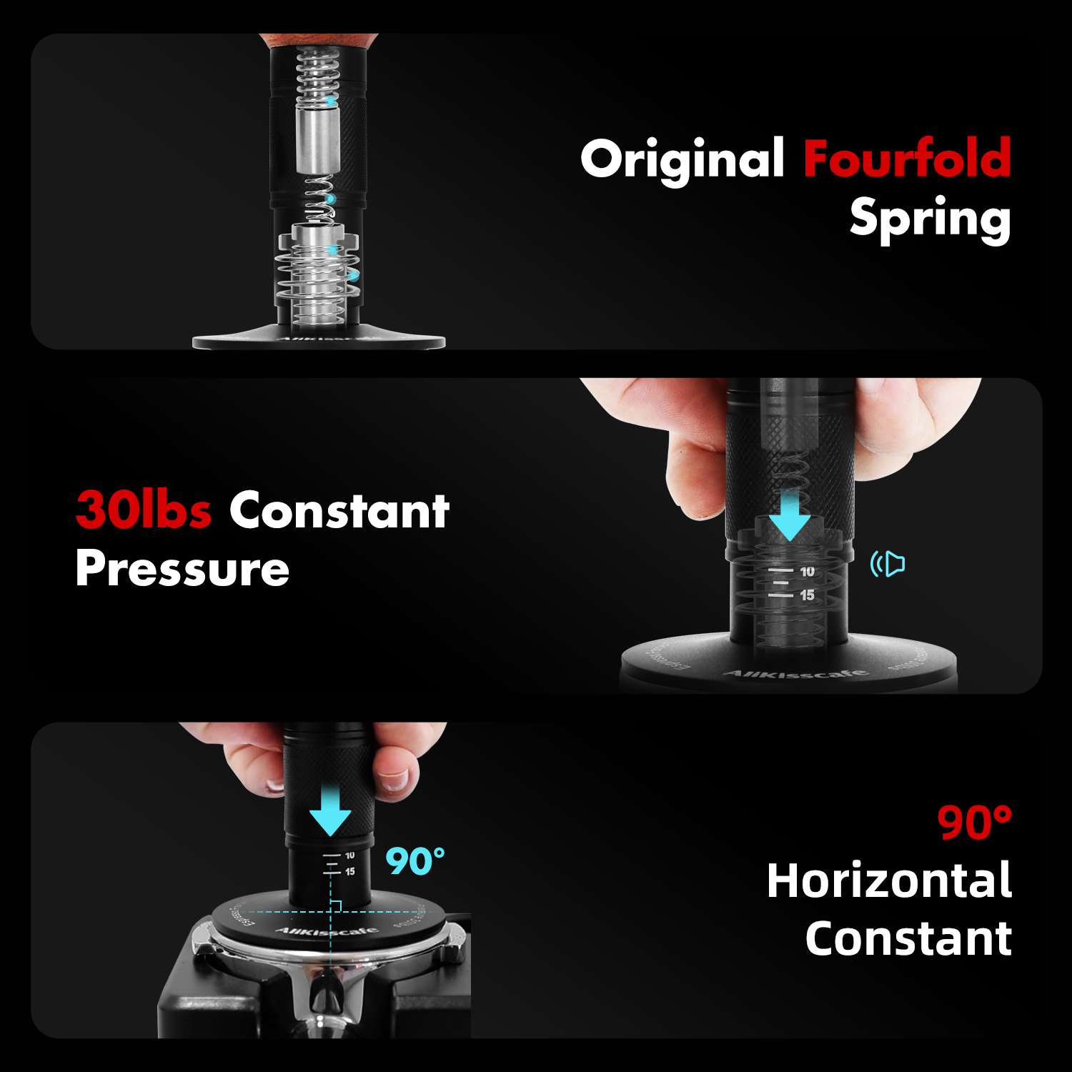 AliKisscafe Coffee Tamper Impa - đánh giá và giá Pressure Gauge Espresso