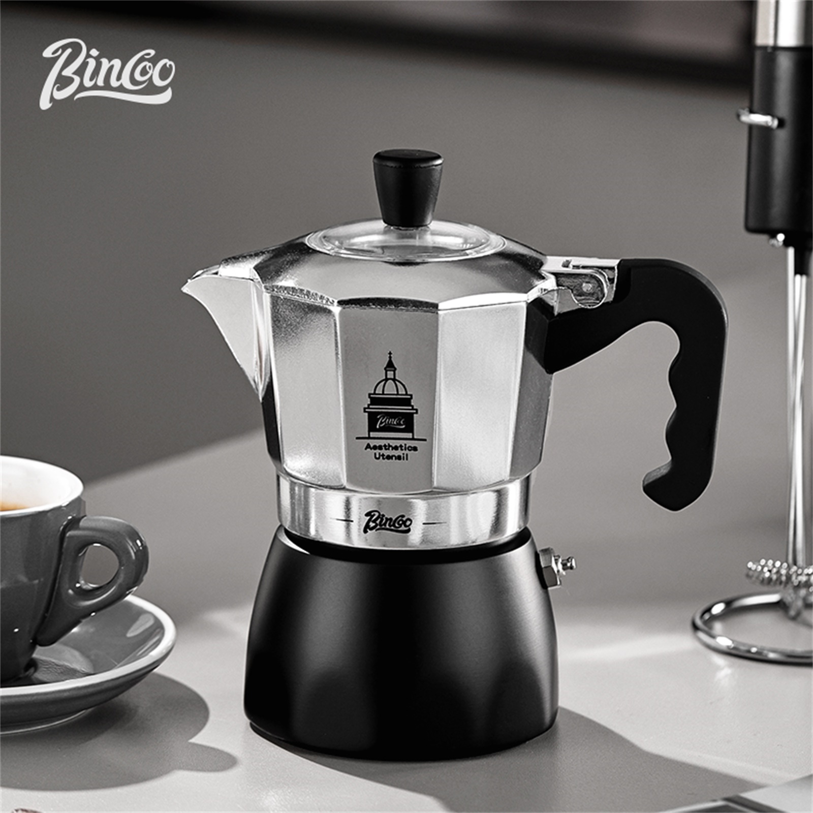 BINCOO Double Valve Moka Pot，E - đánh giá và giá Coffee Equipment For Home