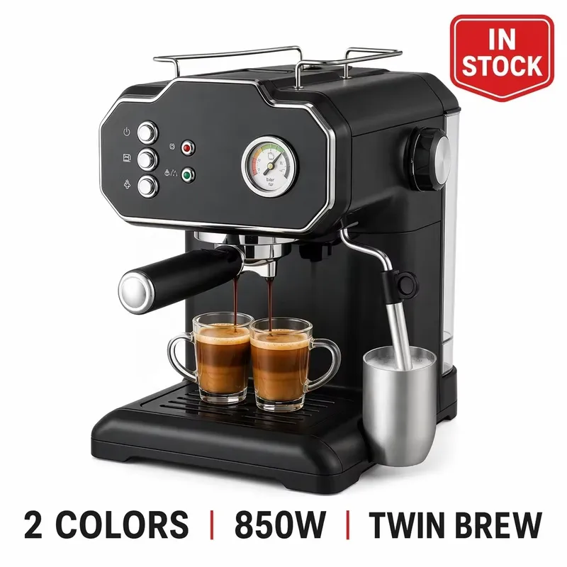 Retro Semi Automatic Espresso  - đánh giá và giá Pressure Gauge Espresso